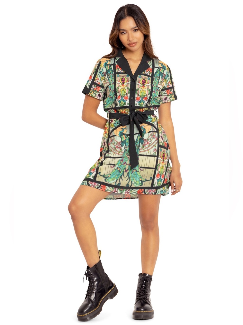 Blackmilk Glass Garden Shirt Dress Size 18 NWT